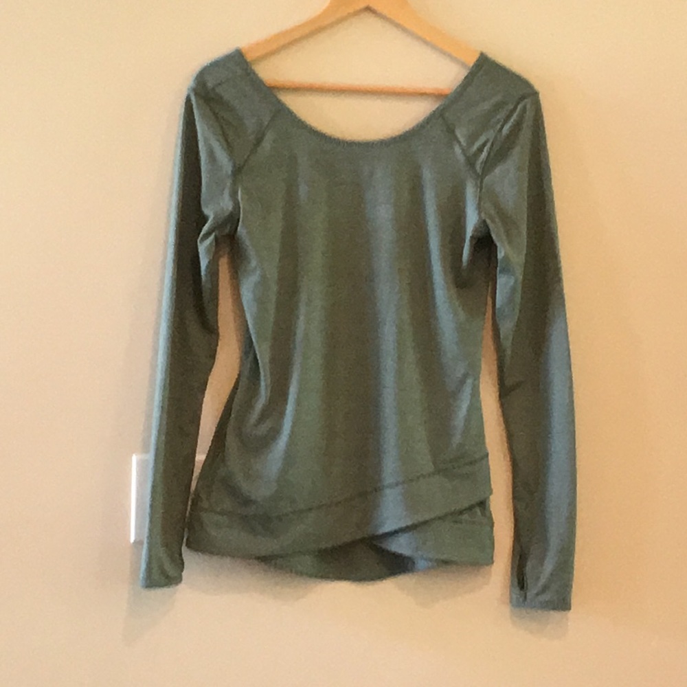 Zella Layer Me Micro Stripe LS shirt, size S